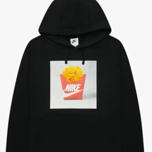 Nike Men's Waffle Fries 🍟 Black Hoodie, Size S - Picture 2 of 10